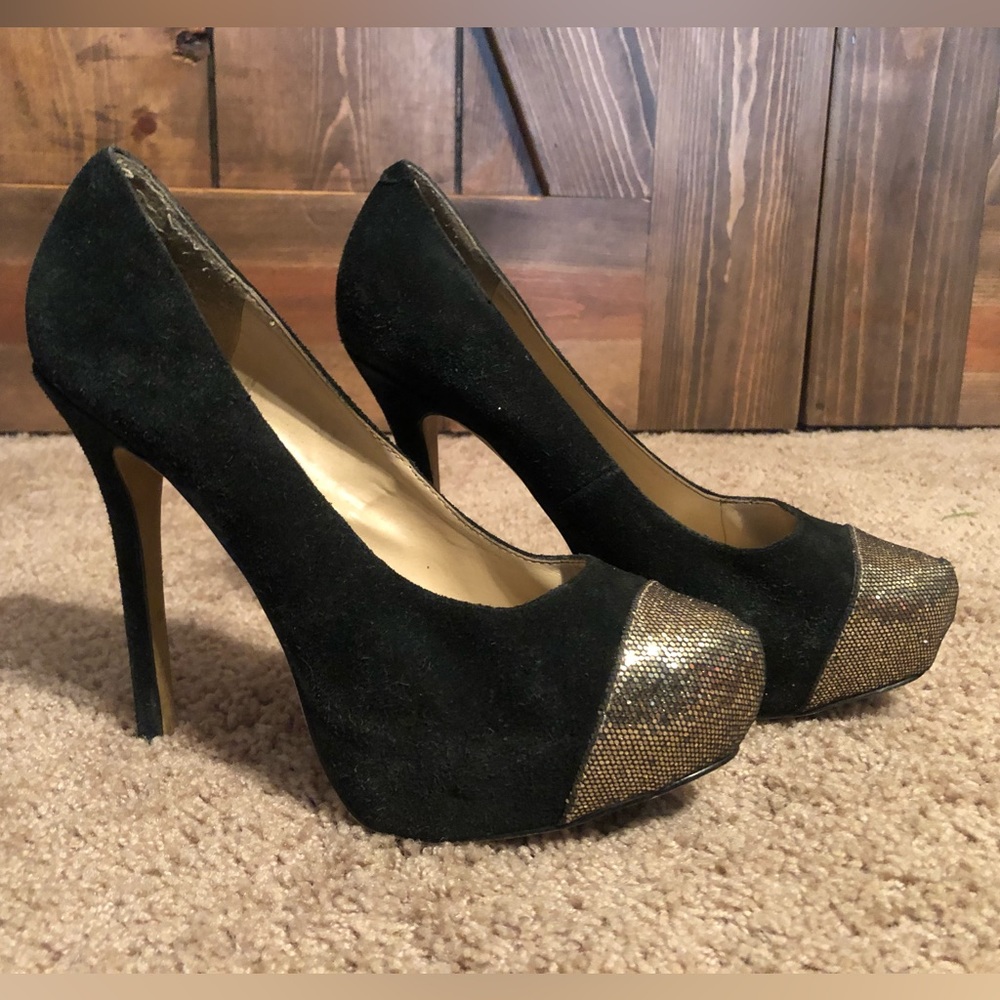 Four different pairs of shoes - check out all four ! Boots and heels